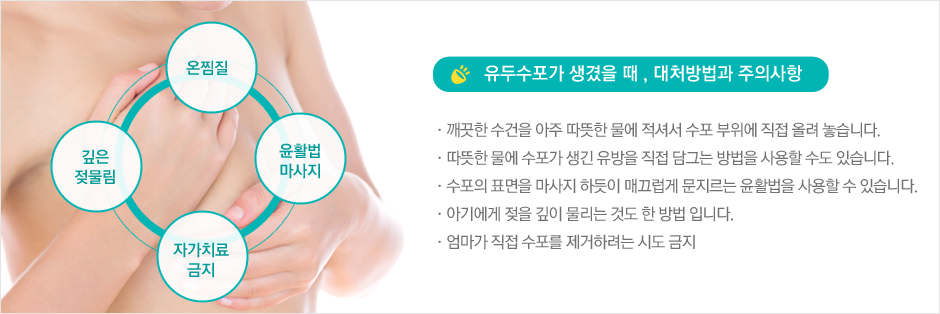 유두소포방법 및 주의사항에 대한 사진